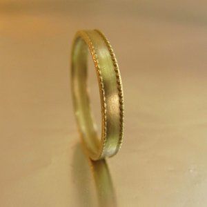Wedding ring. 14k yellow gold wedding ring for men/women. UNIQUE handmade ring.